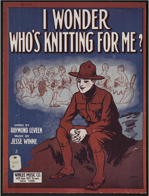 I Wonder Who's Knitting for Me? 1917, cover of sheet music