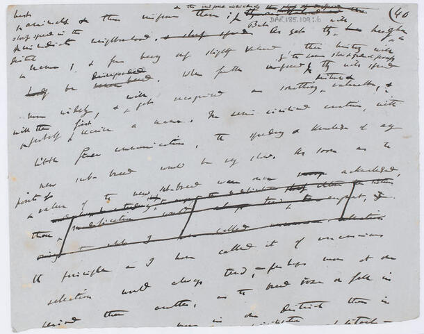 Handwritten words on a page, part of a Charles Darwin manuscript.