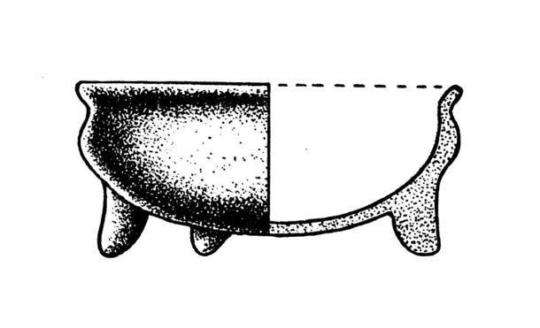 sketch of Chila blanco pottery to show internal profile