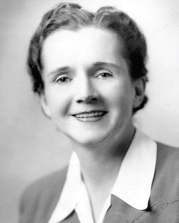 Headshot of writer and conservationist Rachel Carson.