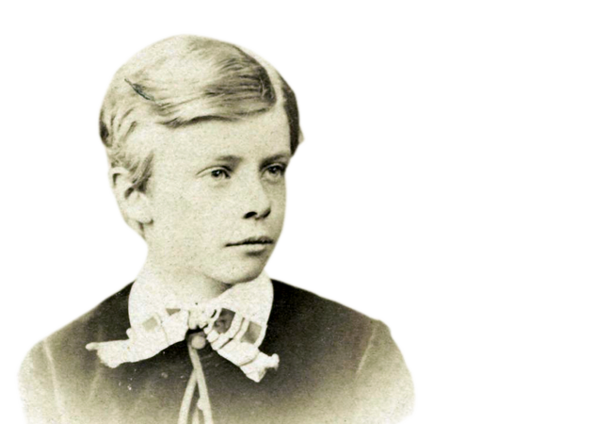 Headshot of young boy, Theodore Roosevelt.