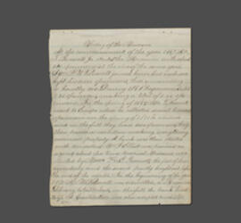 Handwritten page titled "History of the Museum."