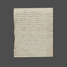 Handwritten page titled "History of the Museum."