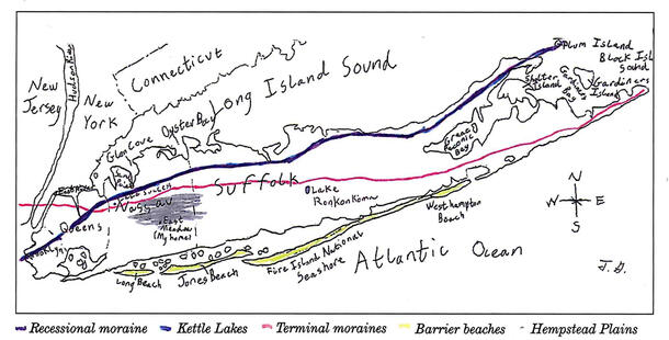 Illustration of Long Island map